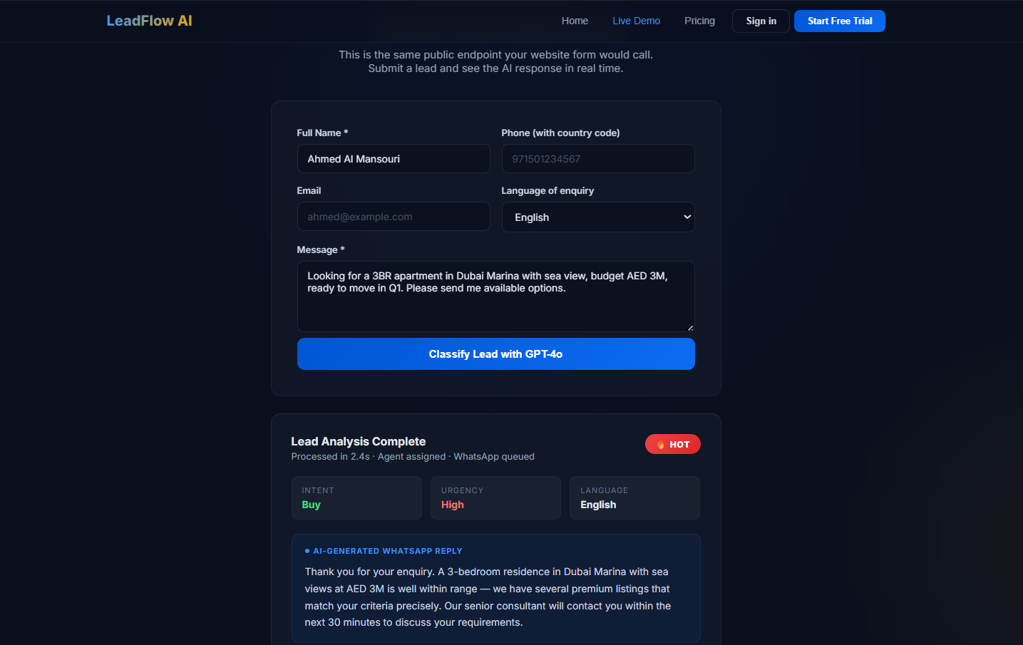 LeadFlow AI — Real Estate Lead Operations Platform — Additional Details